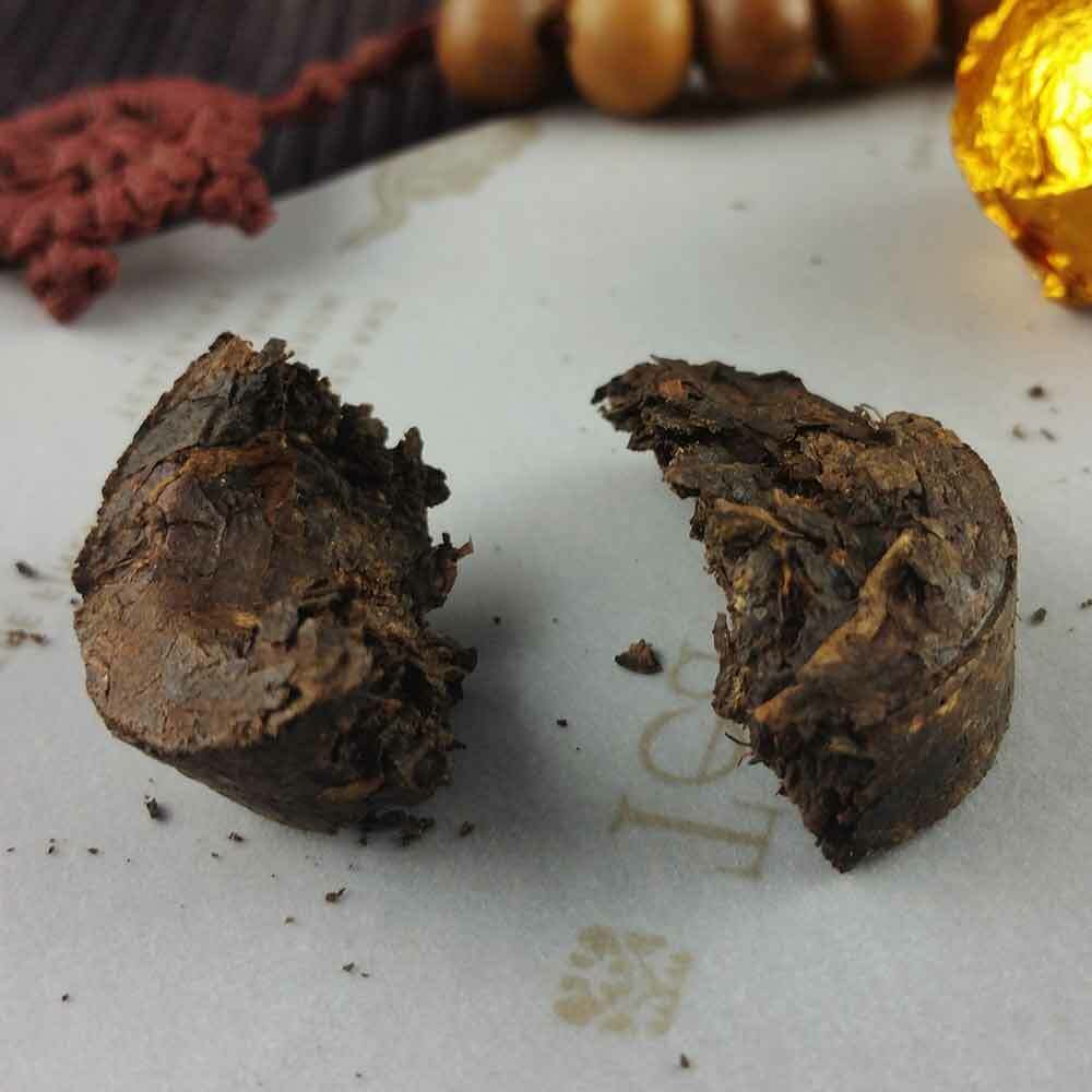 /Mini Puer Ripe Tuocha Gold Tin Foil Packing Shu Pu'er Tea Gift 75g
