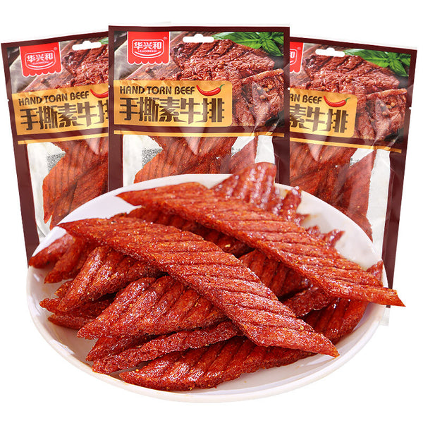 76g*3bags Hand torn vegetarian steak spicy strip nostalgic spicy snack 手撕素牛排