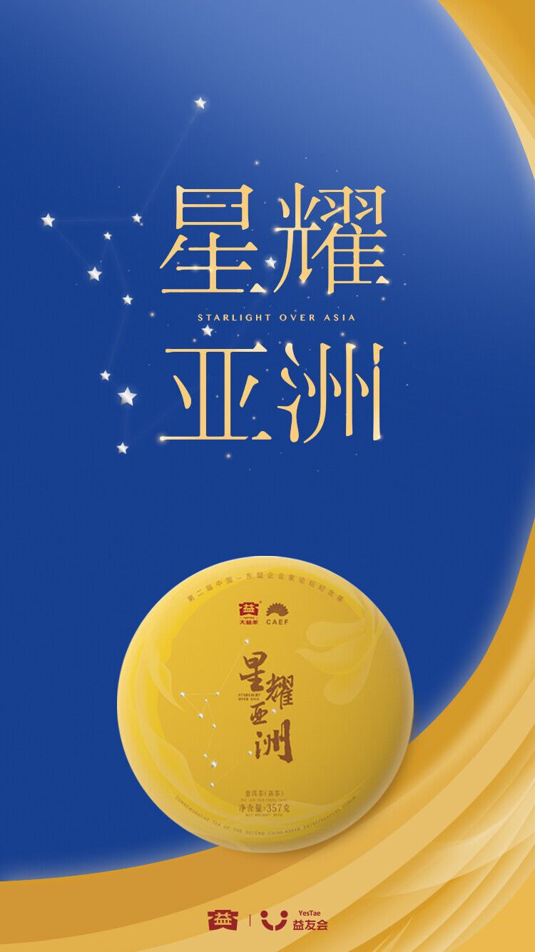 STARLISHT OVER ASIA Yunnan Menghai Dayi Pu Er Tea Ripe PuEr Cake 357g Ripe