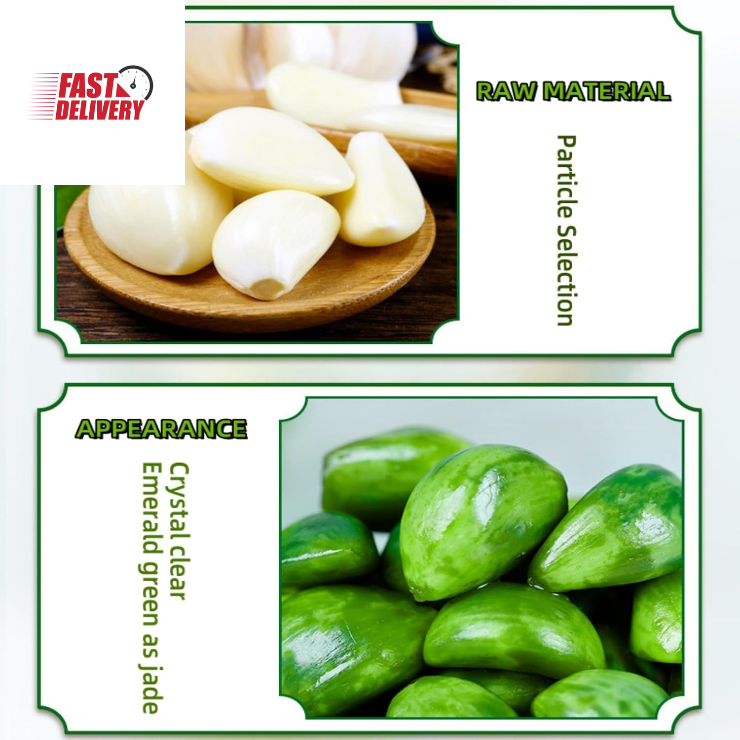 Laba Garlic, Jade Garlic, Fresh Green Garlic, Pickled Vegetable, Pickled with Vi