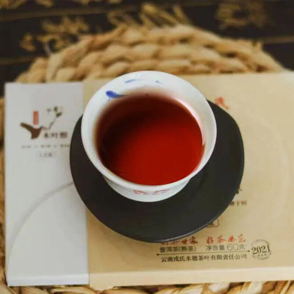 Mengku Rongshi Mu Ye Chun 3 Years Aged Pu'er Puer Ripe Pu-erh Tea Brick 60g