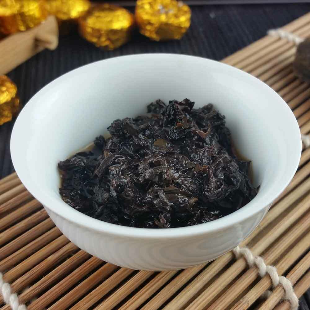 /Mini Puer Ripe Tuocha Gold Tin Foil Packing Shu Pu'er Tea Gift 75g