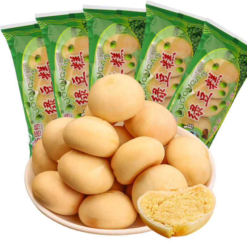 50g*5bags Crispy skin mung bean cake traditional Chinese pastry snack 正宗酥皮绿豆饼 Main image