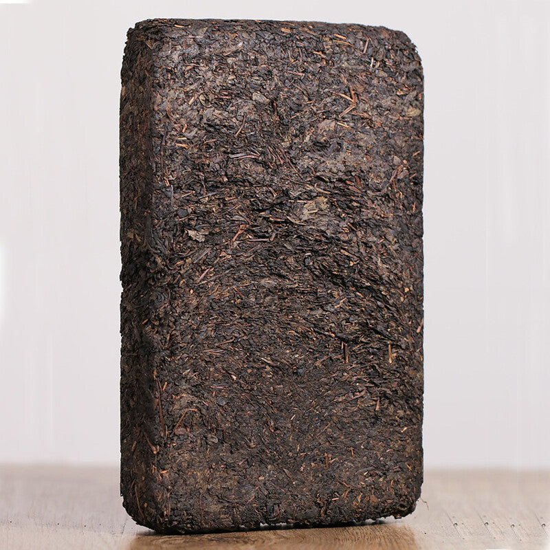 Gold Flower Tea Brick 1kg TIAN FU CHA Anhua Baishaxi 1939 Dark Tea Black Tea