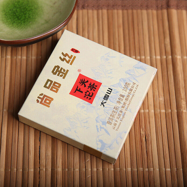 Big Snow Mt. Yunnan Xiaguan Gold Silk Raw Pu-erh Puer Pu'er Brick Tea 100g