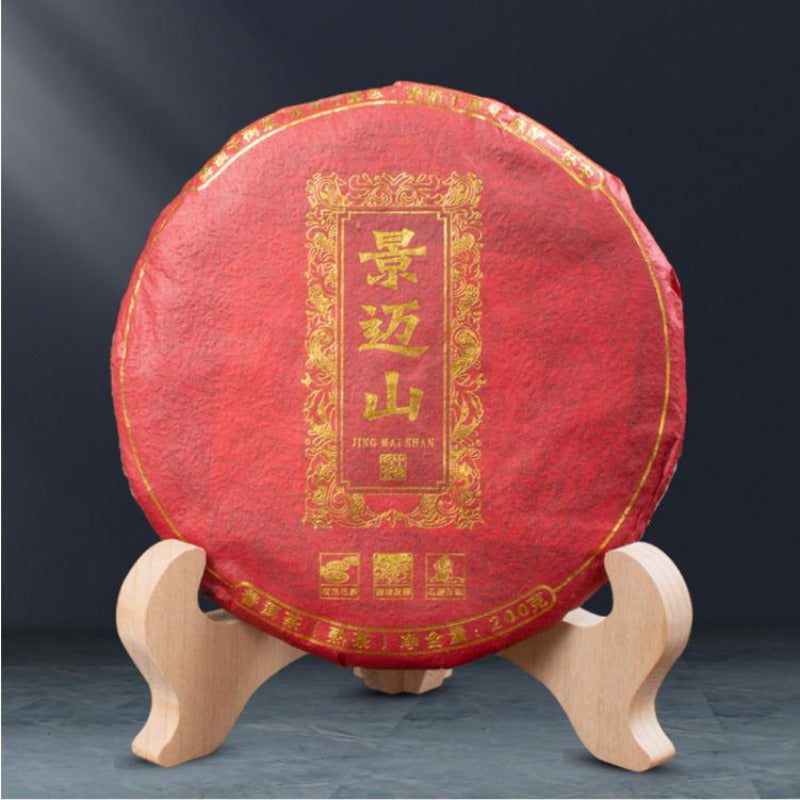 357g Yunnan Ripe Puerh Tea Jingmai Mountain Pu-erh Cooked Tea Cake Old Pu'er Tea