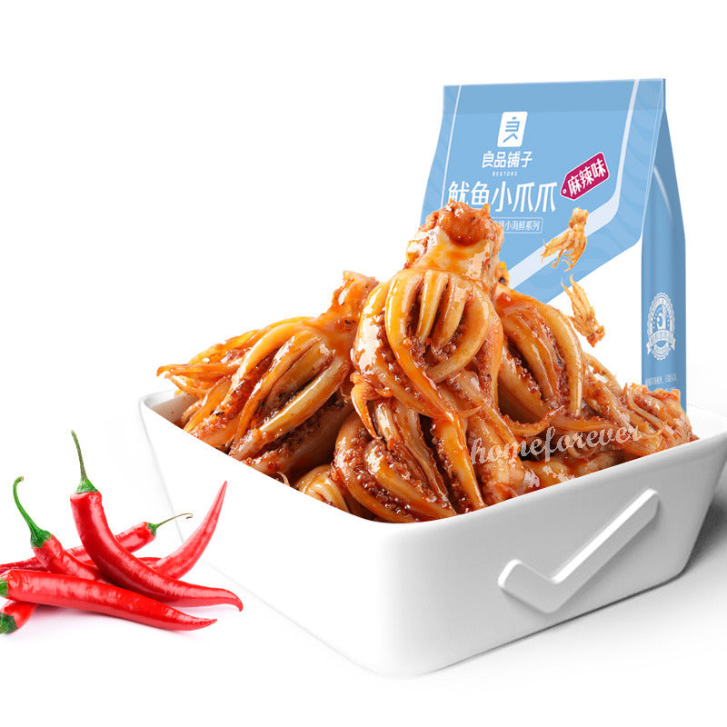 Liangpinpuzi Spicy Squid Snacks 60g x 2 Bags良品铺子麻辣味鱿鱼小爪爪 Main image