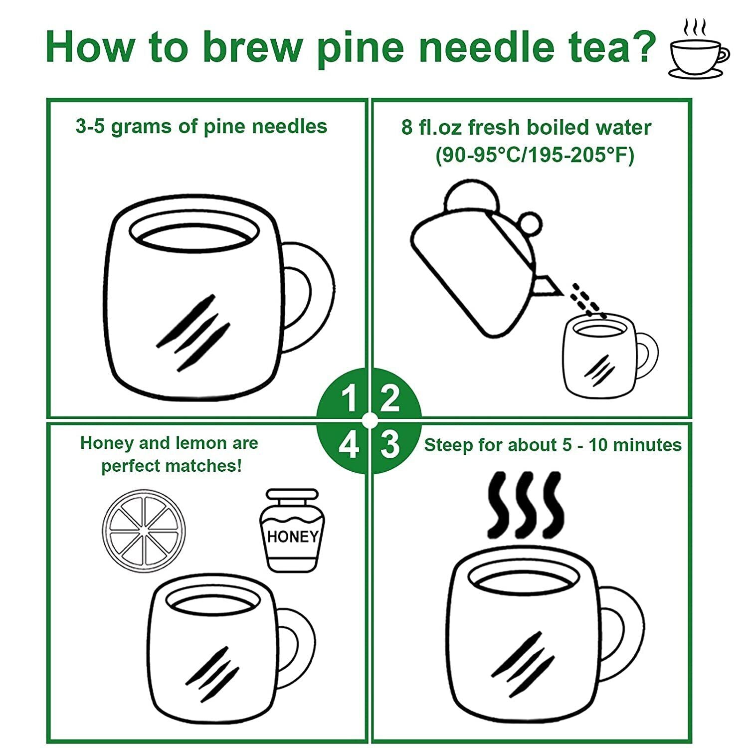 FullChea Dried Pine Needle Tea 200g Premium Red Pine Needles Herbal Tea