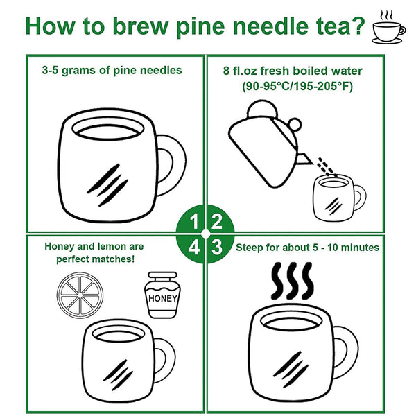 FullChea Dried Pine Needle Tea 200g Premium Red Pine Needles Herbal Tea