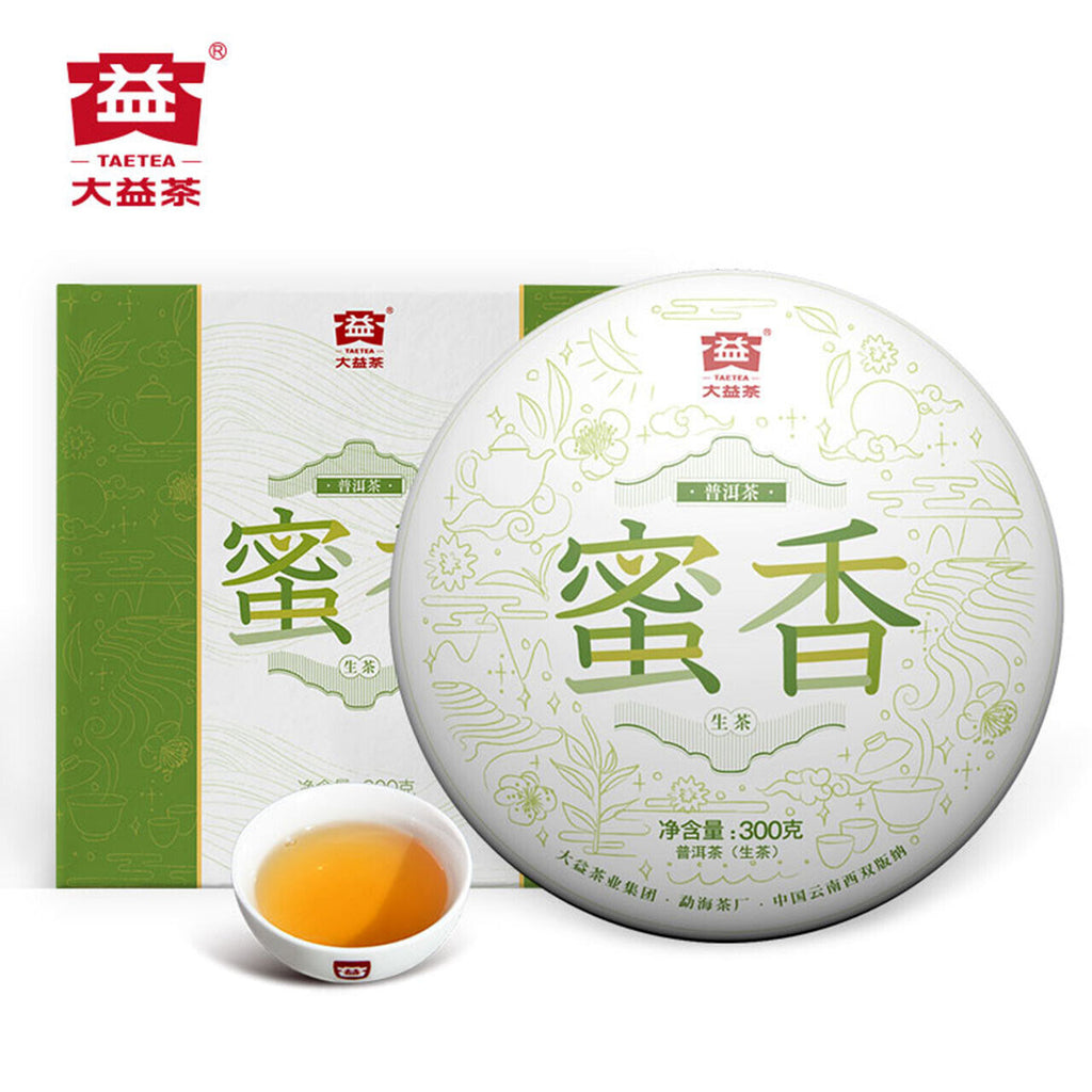 TAETEA MI XIANG *  Menghai Dayi Raw Pu'er Tea Cake Organic Pu-erh Tea 300g