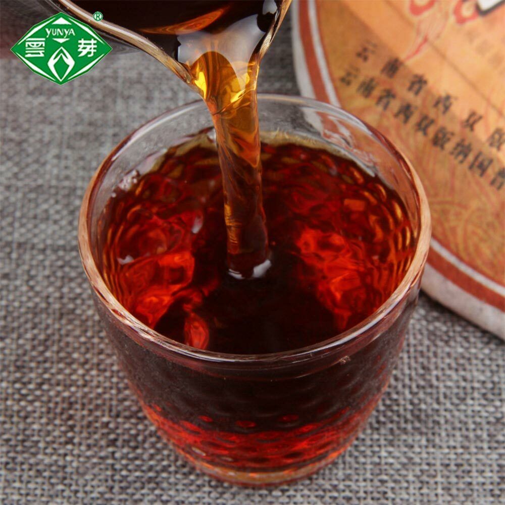 Puwen YUNYA Puer Ripe Pu-erh "Phoenx" Feng Bing Shu Puerh Tea Cake 400g