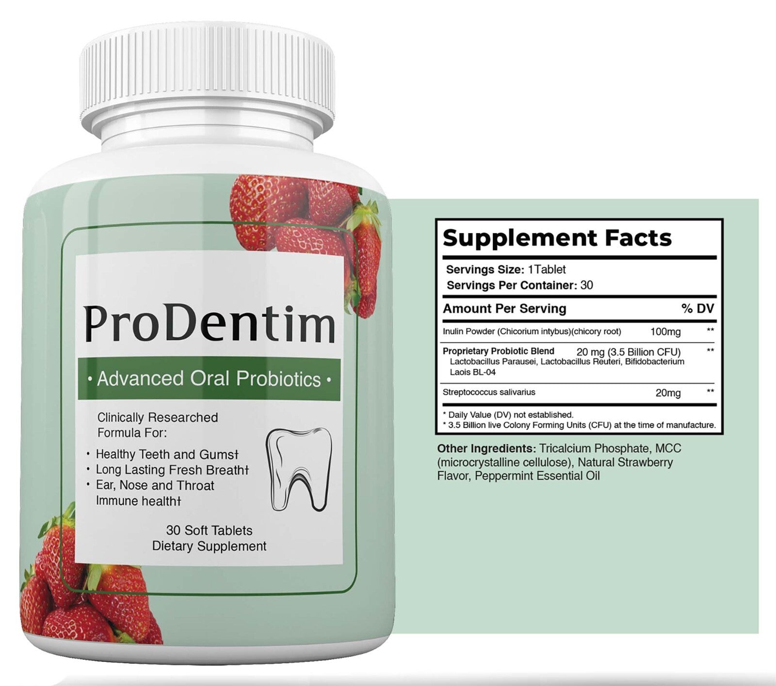 ProDentim Oral Probiotics For Healthy Teeth And Gums - 30 Soft Tablets - Genuine Secondary image
