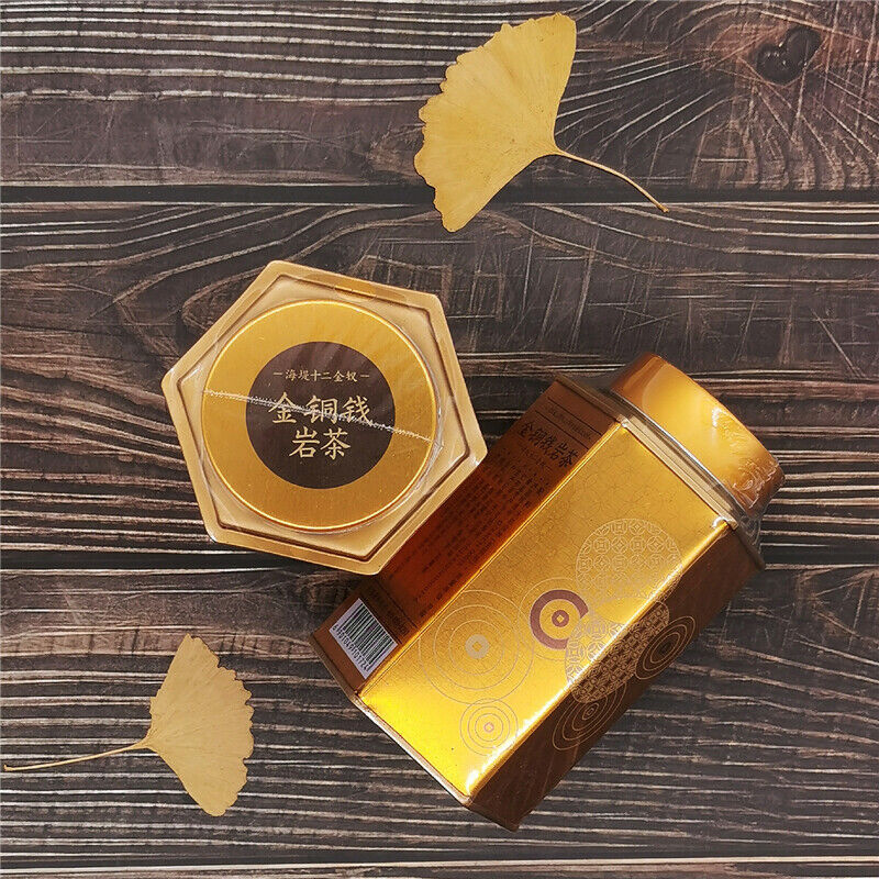 Sea Dyke Brand Golden Gopper Coin Fujian Wuyi Rock Tea Oolong Tea 100g Tin Secondary image