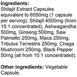 SHILAJIT 6550mg COMPLEX Healthy Aging Memory Brain Function Immune System 150C