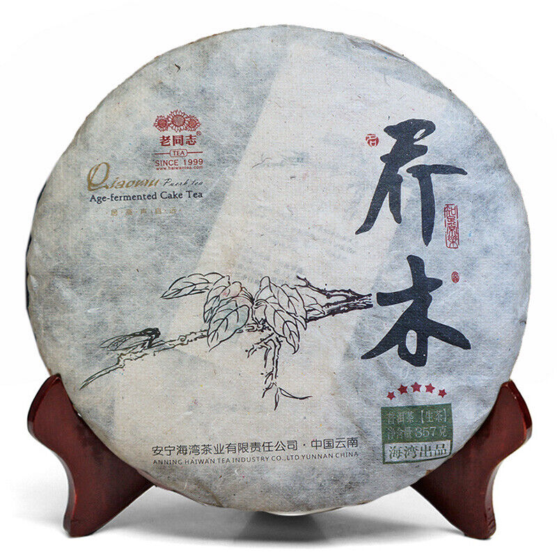 Qiaomu Puerh Tea Age-Fermeted Cake Tea Haiwan Puer Five Star Arbor Tea 357g