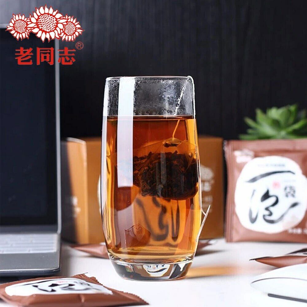 Haiwan Old Comrades Shu PuerTea Bag Ripe Puerh 3gX15 Bags