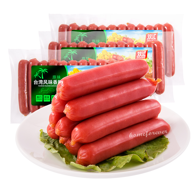 Shuanghui Hotdogs Ham Sausage Chinese Snack Food 台湾风味香肠脆皮烤肠热狗火腿 300g x 3 Bags Secondary image