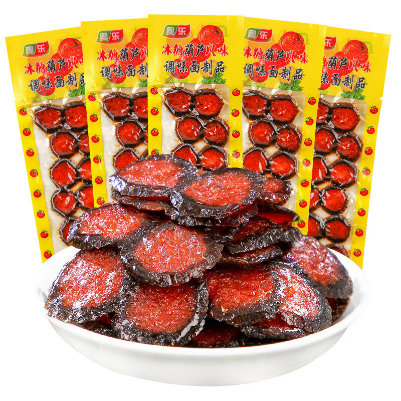 20g*10/20/30 bags Bingtanghulu Spicy strips Vegetarian Spicy Slices Snack 冰糖葫芦辣条 Main image