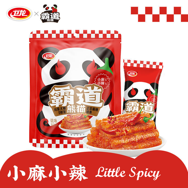 192g New Package! WEILONG Latiao Hotstrips Chinese Weilong Snack 中国卫龙霸道熊猫正宗麻辣辣条