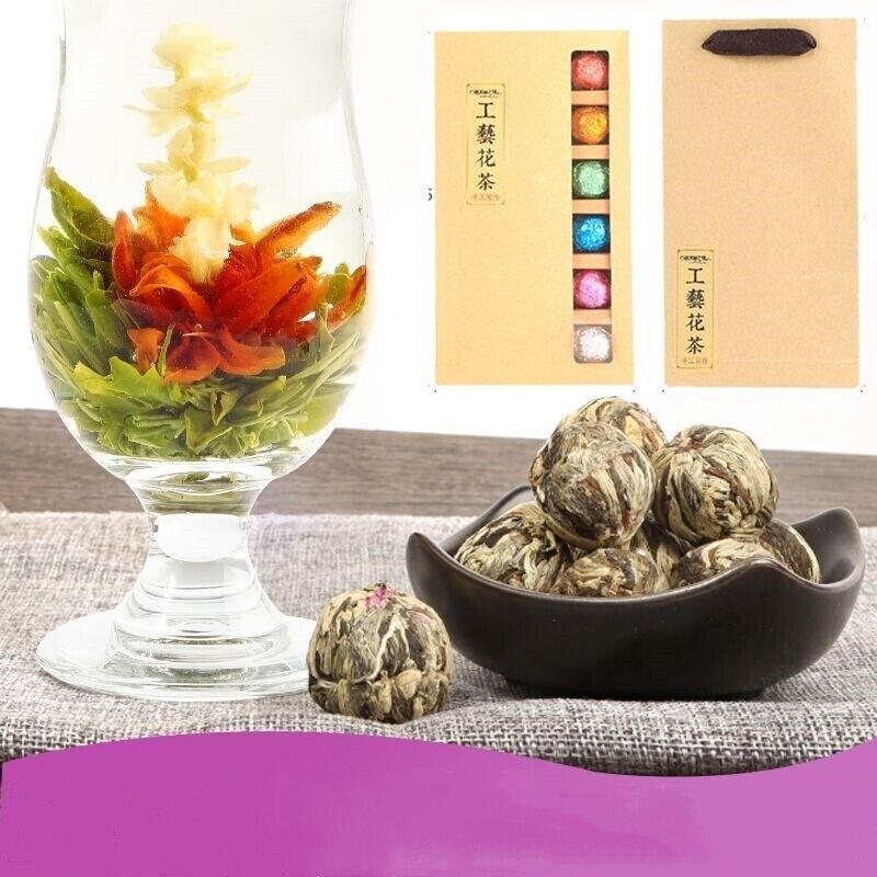 Blooming Tea Flowers Balls Green Tea Gift Box 18pcs Handmade Blooming Flower Tea Main image