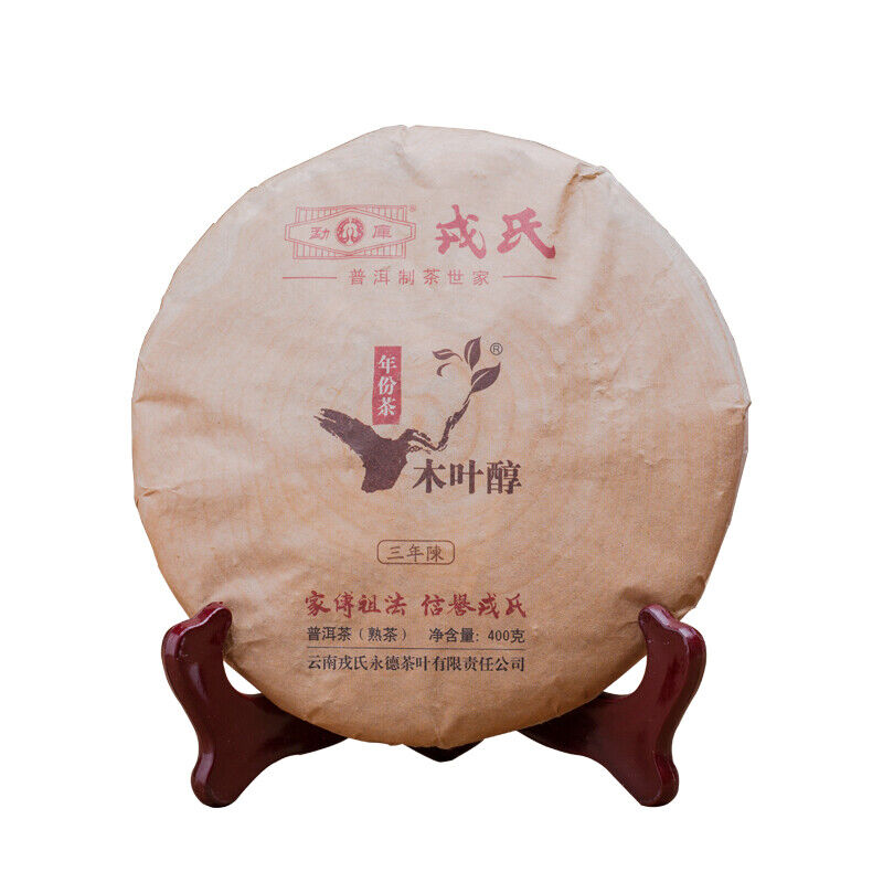 MENGKU Brand Mu Ye Chun Three Years Chen Pu-erh Tea Cake 400g Ripe Puer Tea