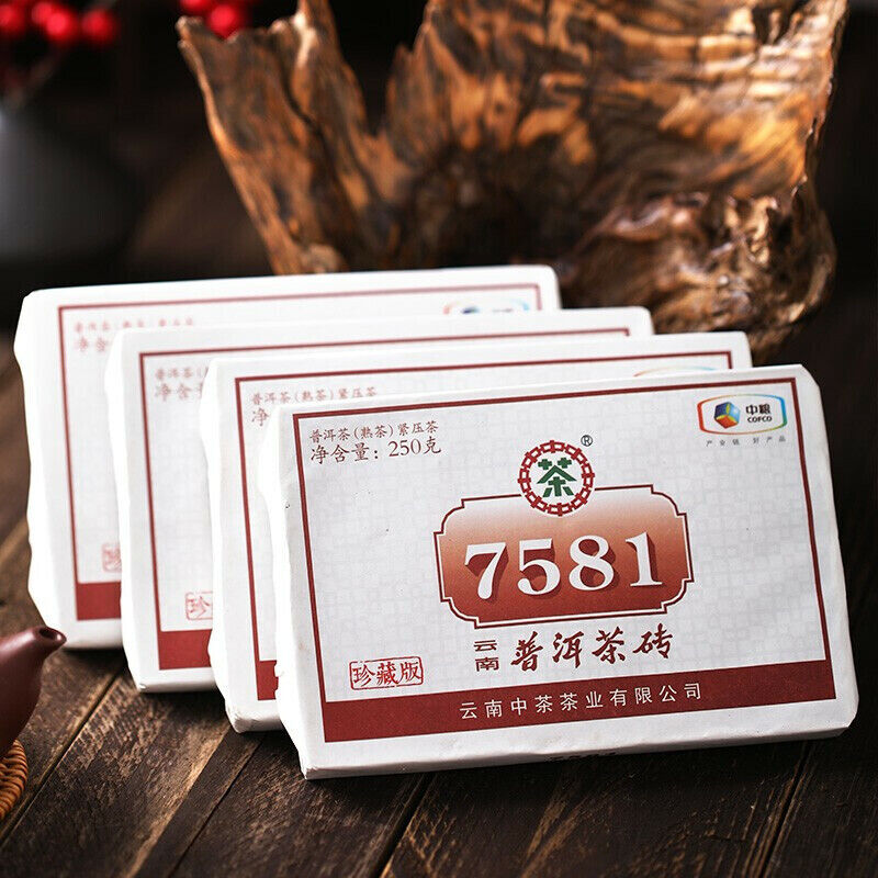 Classic 7581 Pu-erh Tea Brick 250g Aged Ripe Puer Pu'er Brick CHINATEA Brand