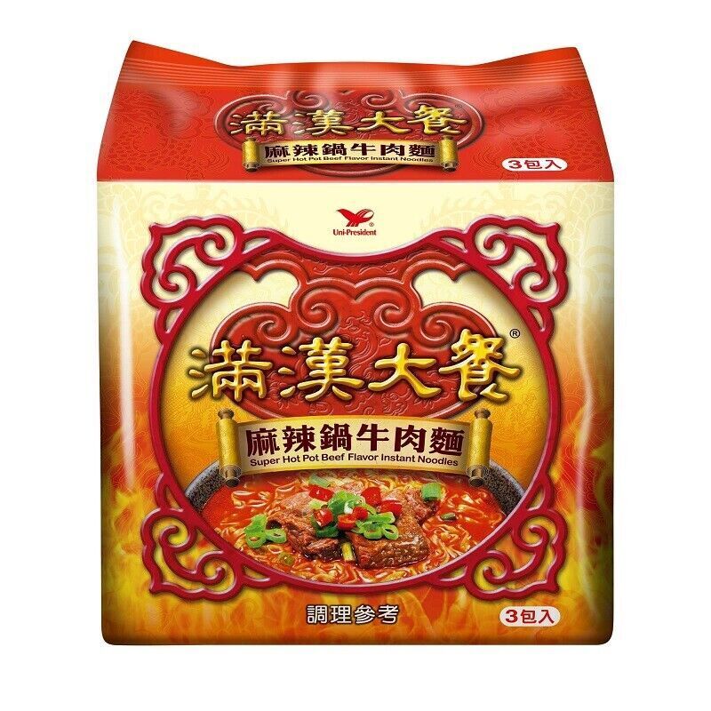 Taiwan Uni-President 統一滿漢大餐 Instant Beef Noodle Flavors Select