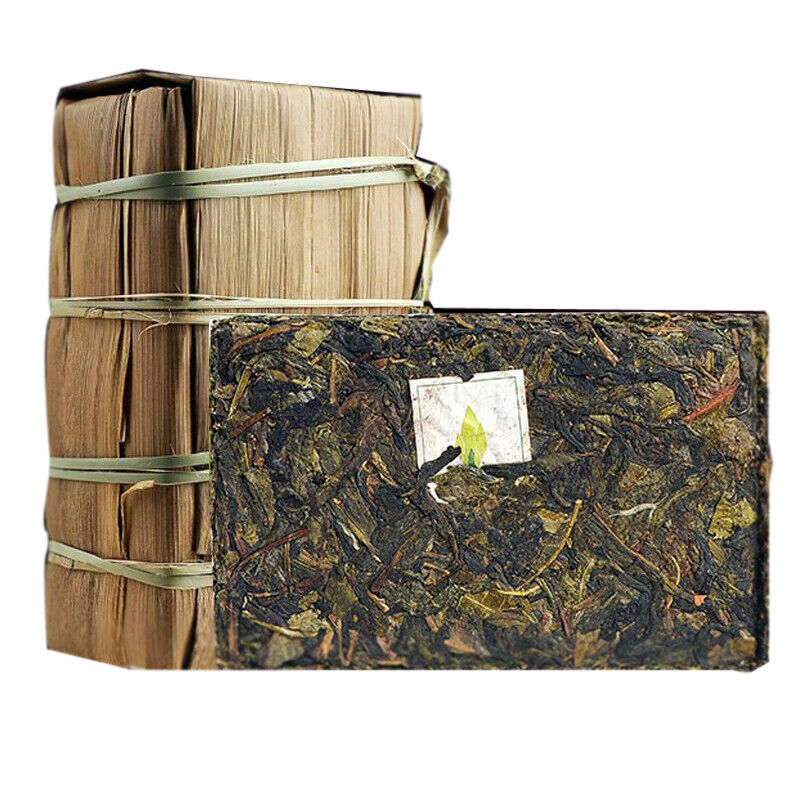 Pu Zi Wei Mengku Ba Nuo Old Leaves Old Tree Huang Pian Pu Er Raw Tea Brick 500g