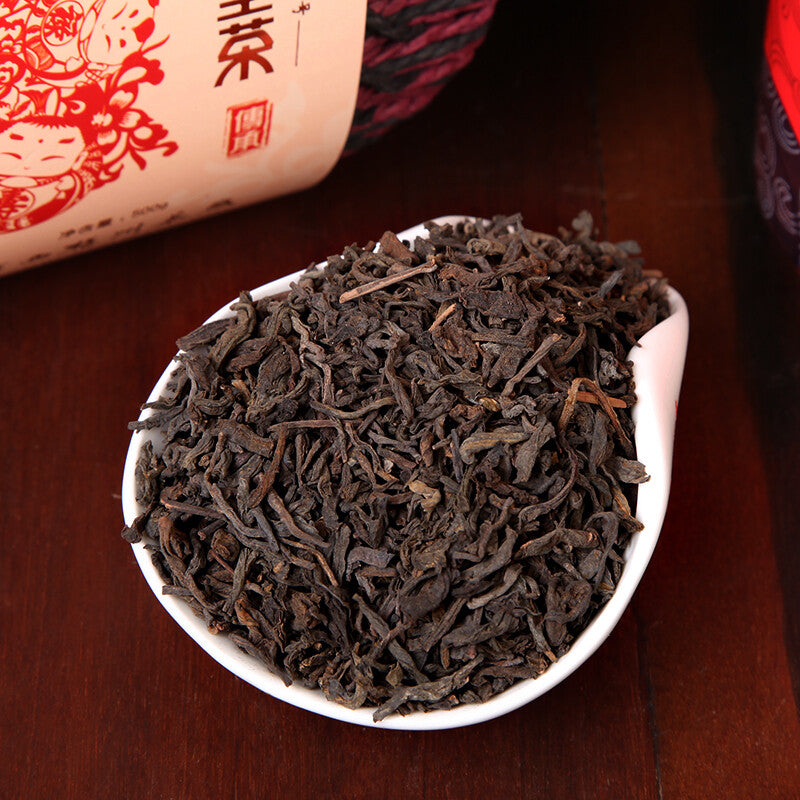 500g Aged Black Dark Tea Basket  Premium Three Cranes Liupao Hei Cha Liu Bao Main image
