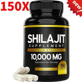Pure Shilajit 10000mg 150 Caps Asphaltum Naturally Occurring Fulvic Acid Non-GMO