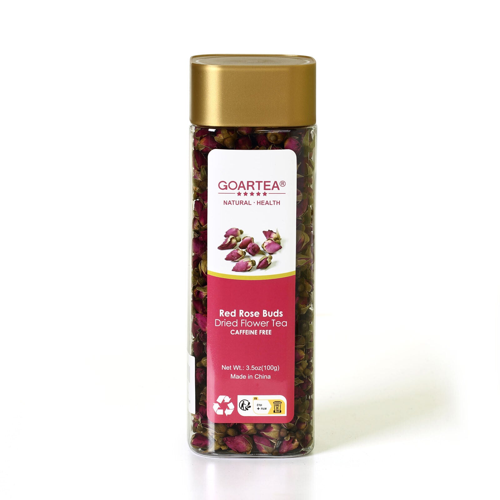 HELLOYOUNG 100g Red Rose Bud Dried Edible Petal Flower Chinese Herbal Tea