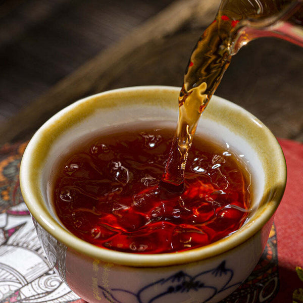 Guafengzhai Pu'er Cooked Tea Cake 357g Yunnan Ripe Puerh Tea Pu-erh Black Tea