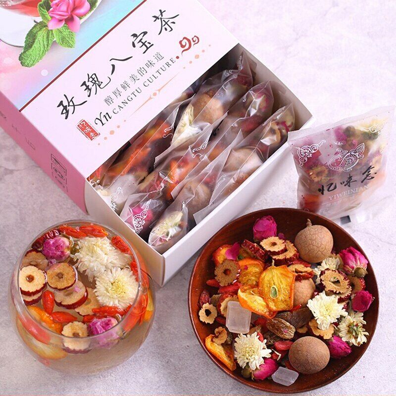 15 Pcs Natural Babao Tea Includes Longan Rose Jujube Herbal Tea Beauty Skin 180g Secondary image