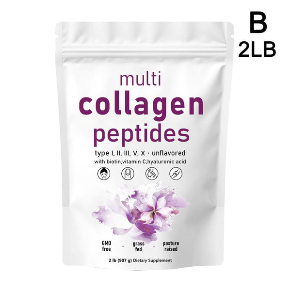 Premium Multi Collagen Peptides Powder - Hydrolyzed (Type I, II, III, V, X)