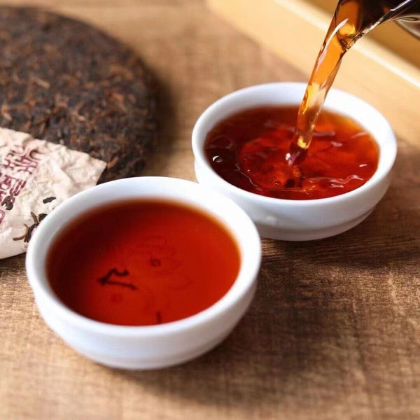 357g Yunnan Palace Ripe Pu-erh Tea Cake Aged Puerh Cooked Tea Old Pu'er Tea
