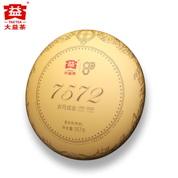 Golden Age TAETEA 7572 Dayi 80th Anniversary Special Edition Pu'er Tea 357g
