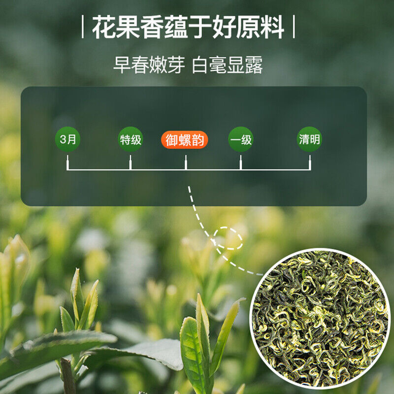 250g Top BiLuoChun EFUTON Mingqian Bi Luo Chun China Green Tea Snail Spring Tea