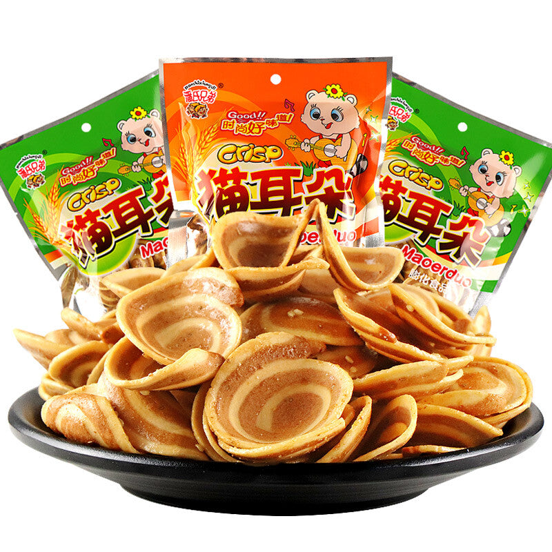 80g * 5bags Maoerduo Sweet Spicy Crispy Chinese Snacks 香脆猫耳酥休闲零食 Main image