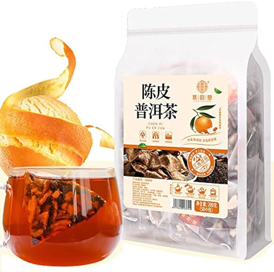 CIFbuy Chenpi Pu-erh Tea Tangerine Peel Puer Tea Citrus Orange 200g (4g×50packets)