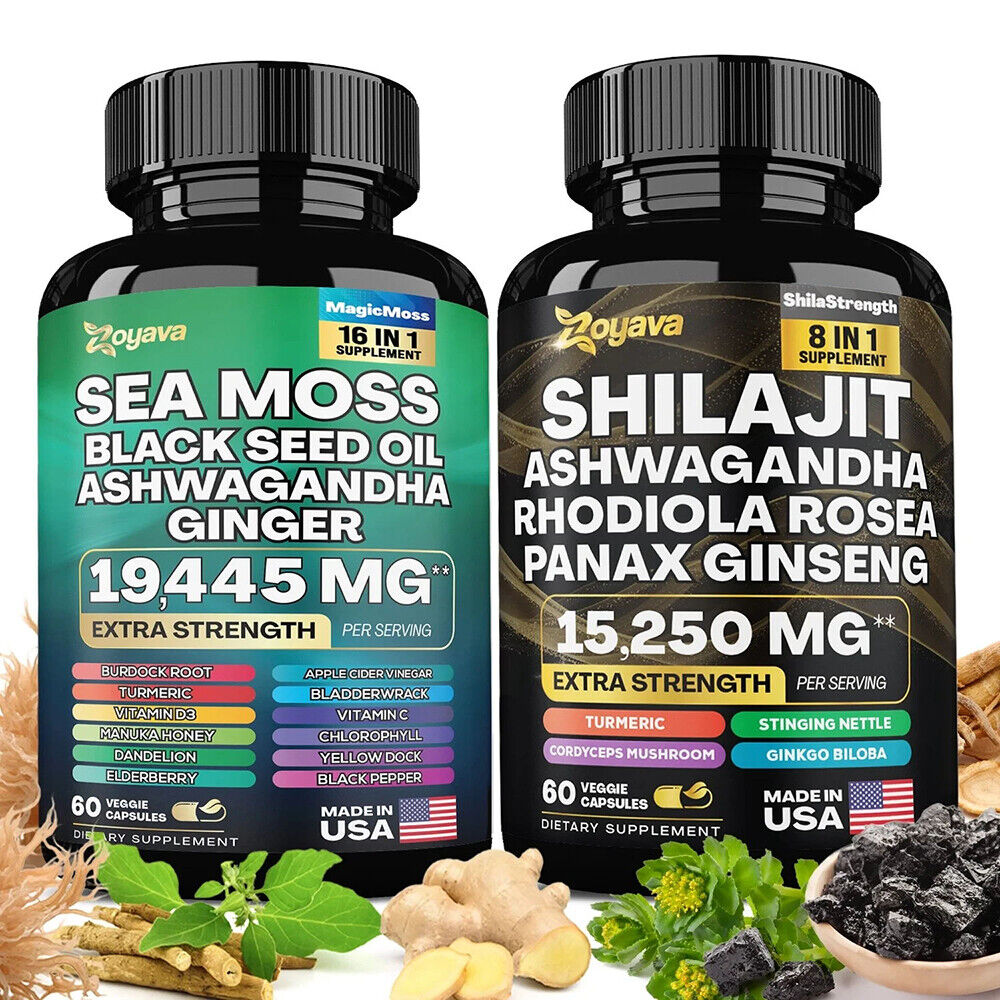 Natural Dynamic Vitality Bundle -Sea Moss Multivitamin & Shilajit Power Combo Main image