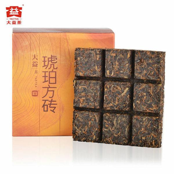 Cubes Amber * Yunnan Menghai Dayi Ripe Puer Pu'er Puerh Tea Brick 60g*4 Box