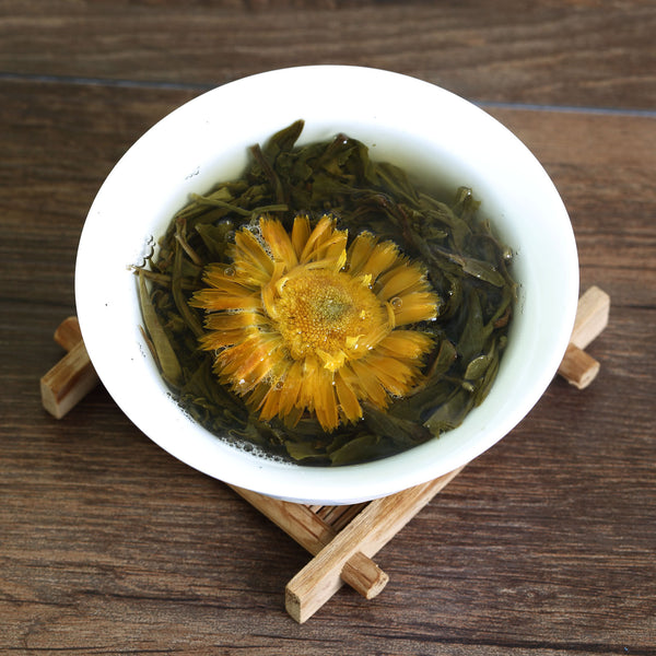 HELLOYOUNG 100g Calendula Officinalis Yunnan Pu'er Puerh Tea Raw Ball Tuo