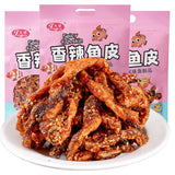 500g instant spicy fish skin honey Sweet spicy cod skin seafood snack 香辣鱼皮海鲜小吃