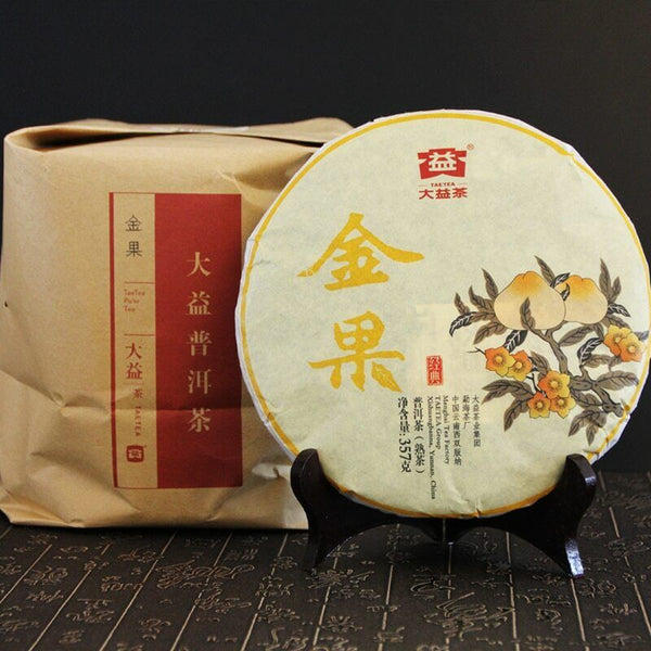 Gold Fruit Menghai Dayi Tea TAETEA Puerh Shu Puer Ripe Pu-erh Tea 357g