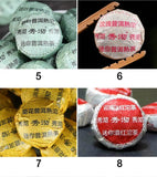 50 Pcs 10 Different Flavors Pu'er Mini Tuo Cha Raw and Ripe Pu-erh Mix Gift Bag