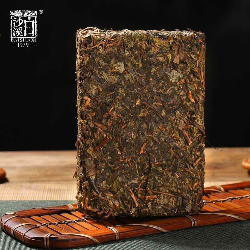 Anhua Baishaxi Dark Tea with Golden Flower Dark Tea Fu Cha Fu Brick 300g HEI CHA