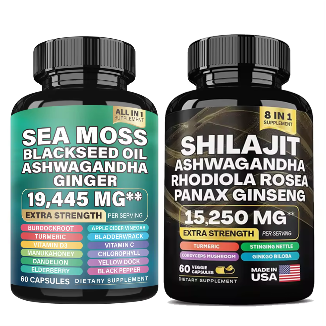 Sea Moss & Shilajit (Black Seed Oil, Turmeric, Ashwagandha, Ginger, Vitamin D) Secondary image