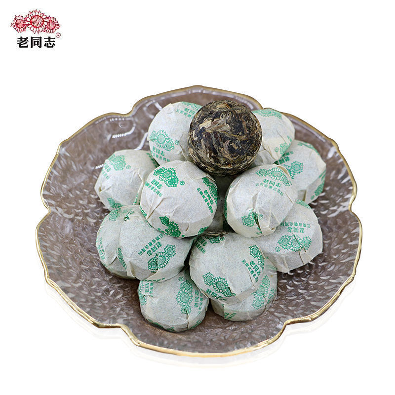 HAIWAN Old Comrade Qiao Mu Tuo Pu-erh Tea Tuo Raw Puer Mini Lao Tong Zhi Secondary image