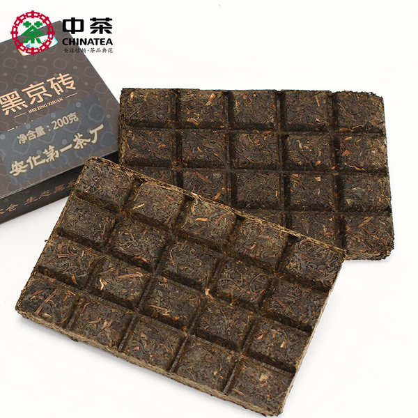 TeaHEI JIN ZHUAN * CHINA TEA Anhua Dark Tea Garden Fu Brick Black Tea 200g