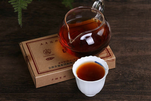 Ba Jiao Ting Classic A Brick Pu'er Tea Ripe Menghai Arbor Puer Pu-erh 250g/8.8oz